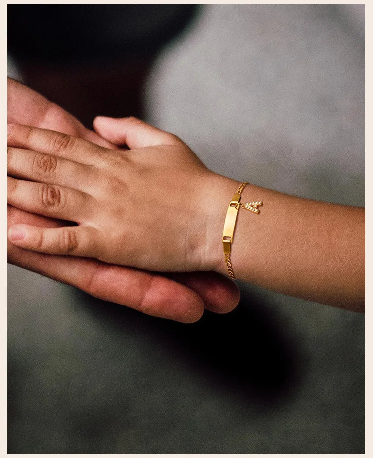 Personalized Name Bracelet for Boy or Girl - Custom Initials and date Perfect Birthday Gift